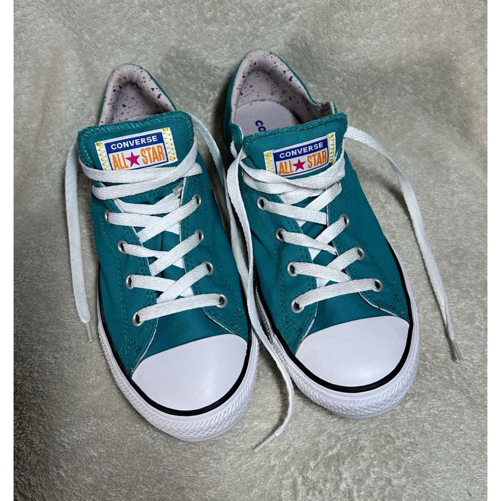 Converse Chuck Taylor All Star Low Top Teal Canvas Sneakers Unisex Kids 6